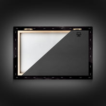 Load image into Gallery viewer, Black and white Watercolor of a starry night sky over the planes of Texas, framed canvas print