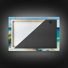 Carregar imagem no visualizador da galeria, Canvas Print, Painting of Emerald Green Waves, Framed Canvas Art, whimsical ocean art, framed wall art