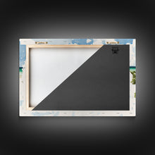 Carregar imagem no visualizador da galeria, framed ocean art canvas, beach wall art, framed wall art, living room wall decor, abstract landscape art, framed canvas print