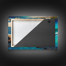 Load image into Gallery viewer, Bird's Eye View Of a Tropical Beach, Framed Canvas Print, Lake House Art, Modern Farmhouse Decor