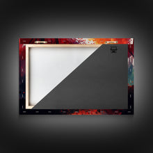 Load image into Gallery viewer, Autumn in the forest, orange and red leaves, framed canvas print, watercolor painting print on canvas, colorful wall art