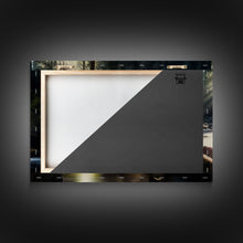 Carregar imagem no visualizador da galeria, A Rocky Stream, Watercolor Art, Serene nature landscape art, framed canvas print, mouth of the river in the morning light wall art