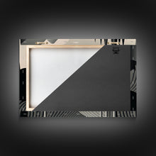 Carregar imagem no visualizador da galeria, Art Deco Style Greyscale Landscape, Monochromatic Drab and Dreary art, framed canvas print, large format art