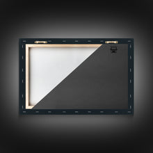 Load image into Gallery viewer, Black and Gold Art Deco Style Mountain landscape at Sunset, Framed Canvas Print, Large Format Wall Art, Huge Wall Decor