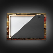 Carregar imagem no visualizador da galeria, Farm Animals On The Fence, Framed Canvas Print, Cute Animal Decor, Bathroom Wall Art, Illustration, Home Decor