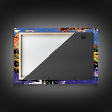 Load image into Gallery viewer, Crossing The Colorado River, Framed Canvas Print, Kitsch Western Wall Art, Colorful Western Painting Original Artwork, Pop Art Painting