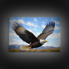 Load image into Gallery viewer, Eagle in a Mountain Clouds Canvas Wall Art Design, Framed Canvas Print Decor for Home & Office Decoration, CANVAS READY to Hang