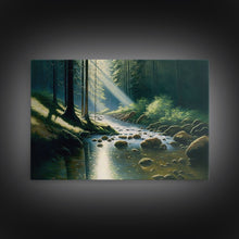 Cargar imagen en el visor de la galería, Colorful Watercolor Art, Framed Canvas Print, unique wall art, framed wall art, Landscape watercolor