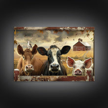 Carregar imagem no visualizador da galeria, Cute Farmhouse Animal Print, Window Art, Wall Art, Home Decor, Wall Decor, Cute Farmhouse Kitsch Living Room Art