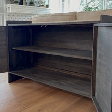 Load image into Gallery viewer, 48 Inch Carved Pattern Wood Console Table