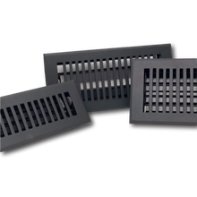 Cargar imagen en el visor de la galería, Cast Aluminum Contemporary Vent Covers - Black