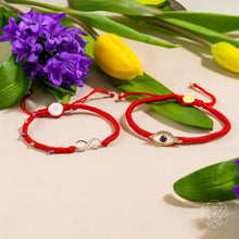 Carregar imagem no visualizador da galeria, Eye of Spiritual Protection - Four-Strand Red String Bracelet