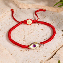 Carregar imagem no visualizador da galeria, Eye of Spiritual Protection - Four-Strand Red String Bracelet