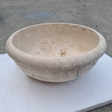 Load image into Gallery viewer, Crema Antiqua Travertine Natural Stone Drop-in Sink Honed and Filled (D)16" (H)6"-Clearance