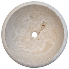 Load image into Gallery viewer, Crema Antiqua Travertine Natural Stone Drop-in Sink Honed and Filled (D)16" (H)6"-Clearance