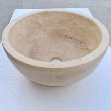 Load image into Gallery viewer, Crema Antiqua Travertine Natural Stone Under-mount Sink Honed and Filled (D)12" (H)6"-Clearance