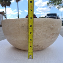 Load image into Gallery viewer, Crema Antiqua Travertine Natural Stone Under-mount Sink Honed and Filled (D)12" (H)6"-Clearance