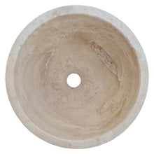 Load image into Gallery viewer, Crema Antiqua Travertine Natural Stone Under-mount Sink Honed and Filled (D)12" (H)6"-Clearance