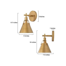 Load image into Gallery viewer, Gepow Gold Wall Sconce Antique Light Fixture For Bedroom Bathroom
