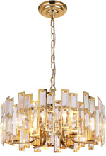 Carregar imagem no visualizador da galeria, Akeelighting Gold Chandeliers Lighting Modern Crystal Chandelier 6 Light Contemporary Girls Bedroom Dining Room Ceiling Hanging Pendant Chandelier Lighting Fixture