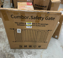 Load image into Gallery viewer, Cumbor 29.7-57" Extra Wide Baby Gate for Stairs, Mom's Choice Awards Winner-Dog Gate for Doorways, Pressure Mounted Walk Through Safety Child Gate