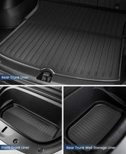 Load image into Gallery viewer, Proud Bird 4.1 1 i (8) Tesla Model Y Floor Mats 2023-2021 (5-Seater), Pure TPE, All Weather Floor Mats Tesla Accessories Model Y Trunk Mat & Floor Mat