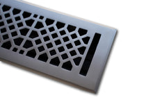 Cargar imagen en el visor de la galería, Cast Brass Vintage Industrial Vent Cover - Brushed Nickel