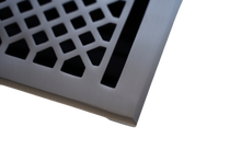 Cargar imagen en el visor de la galería, Cast Brass Vintage Industrial Vent Cover - Brushed Nickel