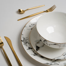 Load image into Gallery viewer, Grey Marble Dinnerware