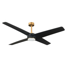 Carregar imagem no visualizador da galeria, 60" Parvez Modern DC Motor Downrod Mount Reversible Ceiling Fan with Lighting and Remote Control