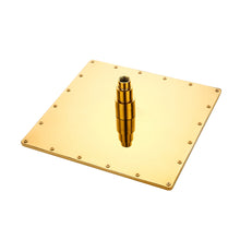 Cargar imagen en el visor de la galería, 12 Inch or 16 Inch LED Color Changing Ceiling Mounted 2 Way Polished Gold Shower System - Includes Rough-in Valve Body and Trim