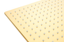 Cargar imagen en el visor de la galería, 12 Inch or 16 Inch LED Color Changing Ceiling Mounted 2 Way Polished Gold Shower System - Includes Rough-in Valve Body and Trim