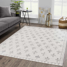 Load image into Gallery viewer, Tigris Swiss Cross Ivory&Gray Area Rug