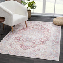 Load image into Gallery viewer, Cream Rust Leeston Washable Rug - Clearance