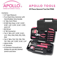 Carregar imagem no visualizador da galeria, 39 Piece General Tool Set Pink - DT9706P