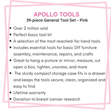Carregar imagem no visualizador da galeria, 39 Piece General Tool Set Pink - DT9706P