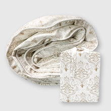 Carregar imagem no visualizador da galeria, Bamboo Duvet Cover - Champagne Damask - Final Sale/No Returns