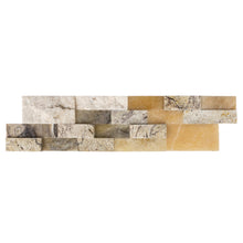 Load image into Gallery viewer, DaVinci Mixed Ledger 3D Panel 6"x24" Natural Marble Wall Tile - Full Truckload