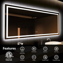 Load image into Gallery viewer, Deluxe Center Glow LED Bathroom Mirror