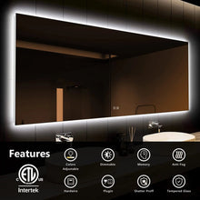 Load image into Gallery viewer, Deluxe Sleek Backlit LED Bathroom Mirror