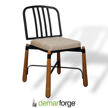 Load image into Gallery viewer, DemarForge Chair 5318 - Handcrafted European Chestnut / Wrought Iron Chair – Customizable Dining Chair (Set of 2)