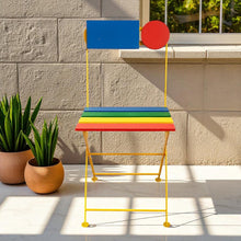 Load image into Gallery viewer, DemarForge Folding Chair 5500 - Colorful- Stackable - European Chestnut Wood Clear Coated Slats (Set of 2)