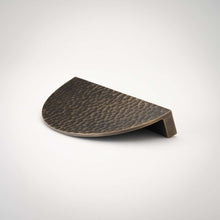 Cargar imagen en el visor de la galería, Hammered Demi Lune, Solid Brass Half Moon Cabinet Pulls