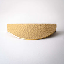 Cargar imagen en el visor de la galería, Hammered Demi Lune, Solid Brass Half Moon Cabinet Pulls