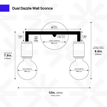 Carregar imagem no visualizador da galeria, Dual Dazzle Wall Sconce