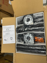 Load image into Gallery viewer, Aluminum 12- Watt Equivalent Integrated LED Black Cylinder Wall Sconce Indoor/Outdoor Wall Pack Light, 2700K (4-Pack