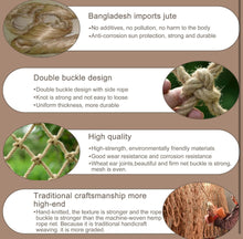 Cargar imagen en el visor de la galería, Cingfanlu Safety Hemp Rope Net Kids Climbing Safety Net Tree House Climbing Children Safety Rope Net Balcony Stairs Fence Railing Garden Playground Pr