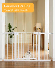 Carregar imagem no visualizador da galeria, Baby Gate Extra Wide 29.5-51.5" Pressure Mounted Dog Gate with Walk Through Door