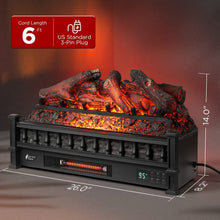 Carregar imagem no visualizador da galeria, Eternal Flame EF26-LG Smart Electric Fireplace Logs, WiFi Enabled