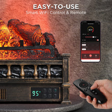 Carregar imagem no visualizador da galeria, Eternal Flame EF26-PB Smart Electric Fireplace Logs, WiFi Enabled